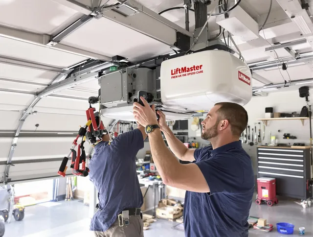 Laguna Niguel Garage Door Repair technician performing advanced diagnostics on garage opener in Laguna Niguel