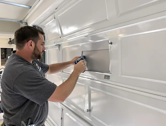 Garage door panel repair by Laguna Niguel Garage Door Repair in Laguna Niguel