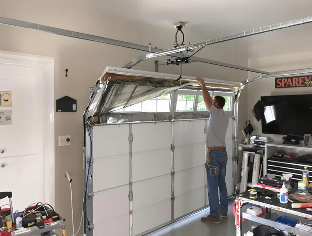Garage door section replacement by Laguna Niguel Garage Door Repair in Laguna Niguel